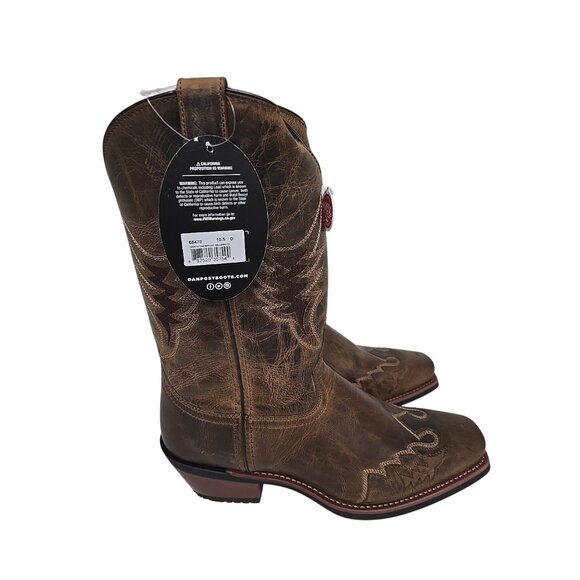 Laredo Men's 68470 12" W/O-Lay Williams Cowboy Leather Western Boot Tan 13D - Picture 2 of 6